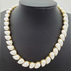 Vintage Trifari  "Naiad "1958 Tear Drop Faux Pearl Necklace
